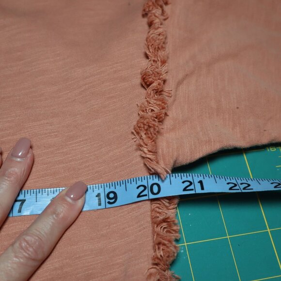 Umgee Fringe Tunic Tee Women M Rust Casual Relaxed Boho Comfy Lagenlook Muted - Picture 10 of 11